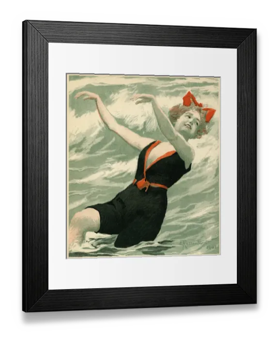 Framed Print : Danish Swimmer 1903 Framed Print : Danish Swimmer 1903