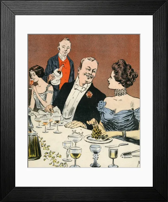 Framed Print : Champagne and Dessert Framed Print : Champagne and Dessert