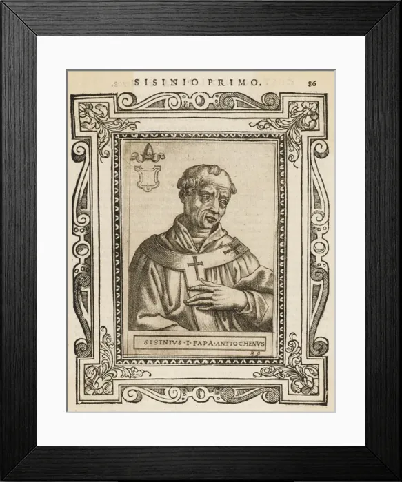 Framed Print : Pope Sisinnius Framed Print : Pope Sisinnius
