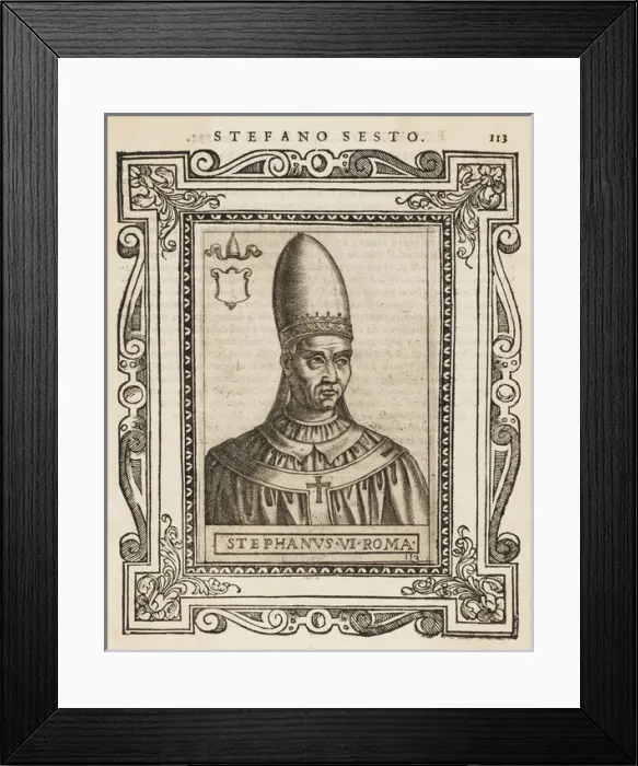 Framed Print : Pope Stephanus VI Framed Print : Pope Stephanus VI