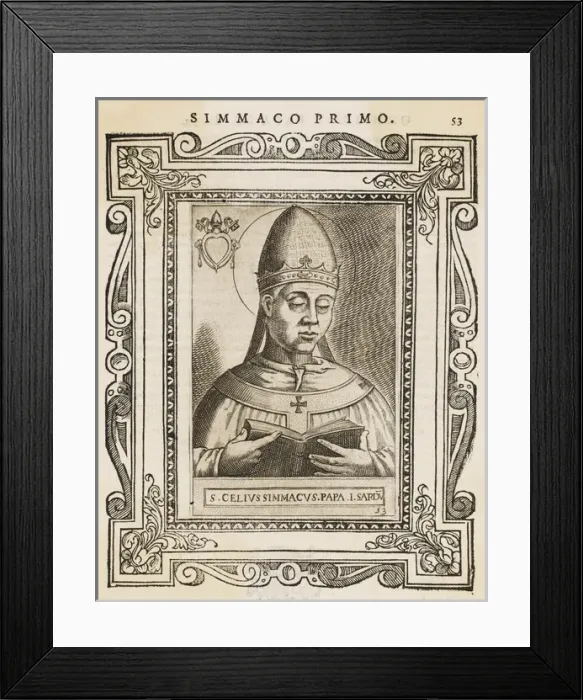 Framed Print : Pope Symmachus Framed Print : Pope Symmachus