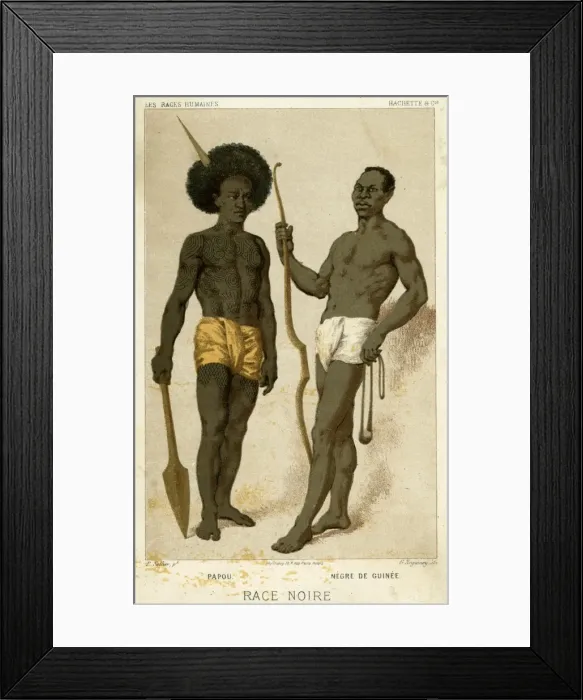 Framed Print : Racial Types / Papua New G Framed Print : Racial Types / Papua New G