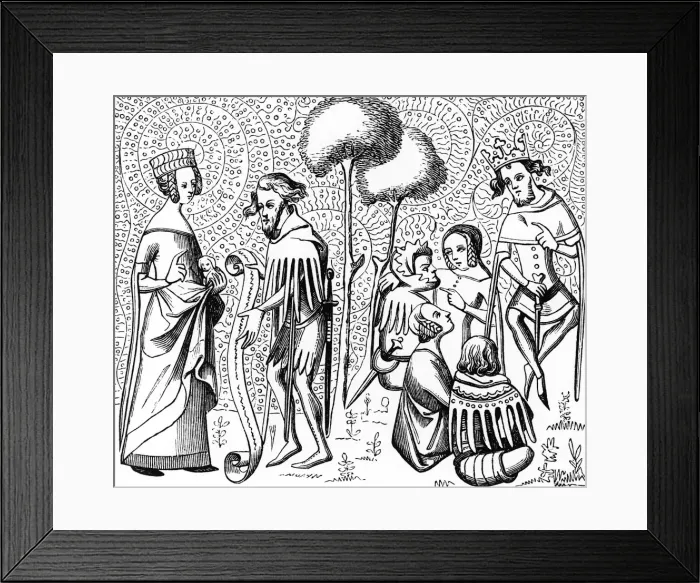 Framed Print : Social / France / Court Love Framed Print : Social / France / Court Love