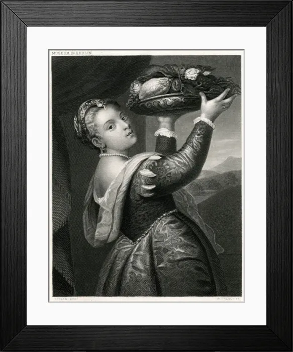 Framed Print : Titian - Lavinia VecelliLI Framed Print : Titian - Lavinia VecelliLI