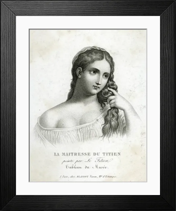 Framed Print : Titian / His Mistress (Fr) Framed Print : Titian / His Mistress (Fr)