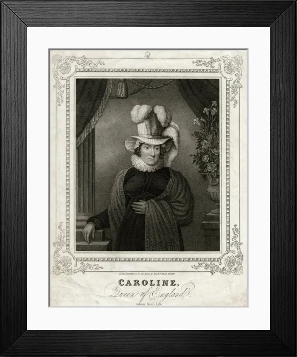 Framed Print : Caroline Brunswick / 1821 Framed Print : Caroline Brunswick / 1821