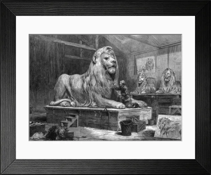 Framed Print : Landseer at Work, C1860 Framed Print : Landseer at Work, C1860