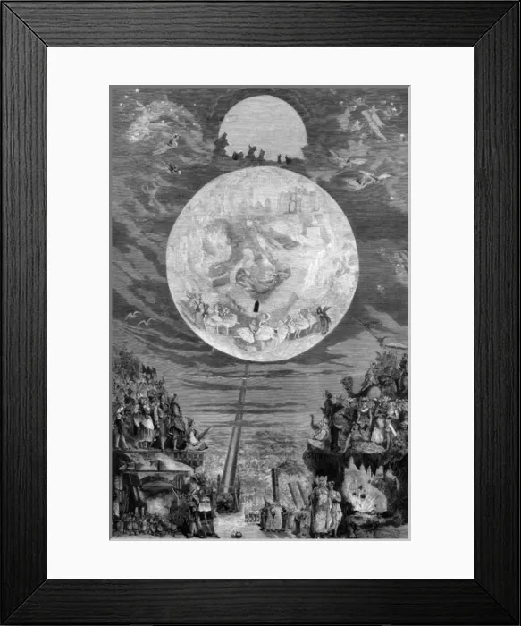 Framed Print : Verne / to the Moon Framed Print : Verne / to the Moon