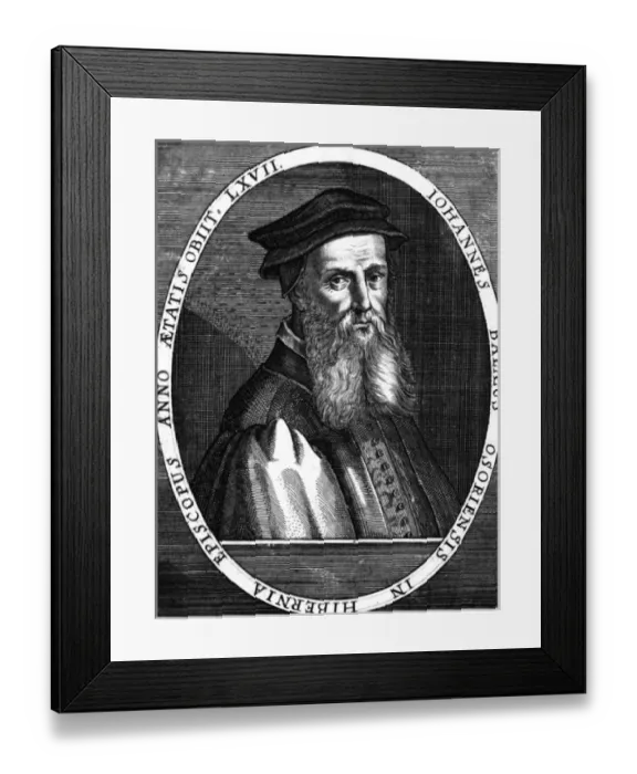 Framed Print : John Bale (1495-1563), Bishop of Ossory, scholar and writer Framed Print : John Bale (1495-1563), Bishop of Ossory, scholar and writer