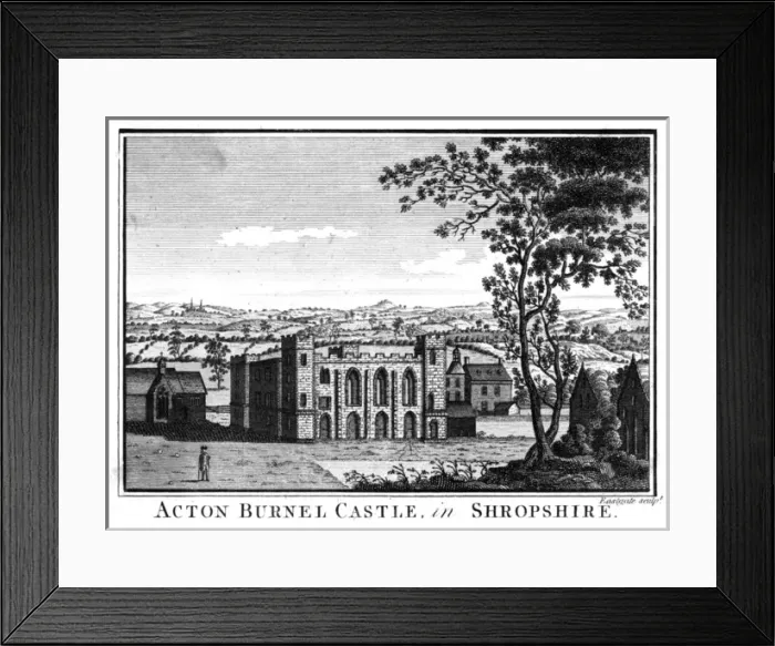 Framed Print : Castles / Acton Burnel / C18 Framed Print : Castles / Acton Burnel / C18