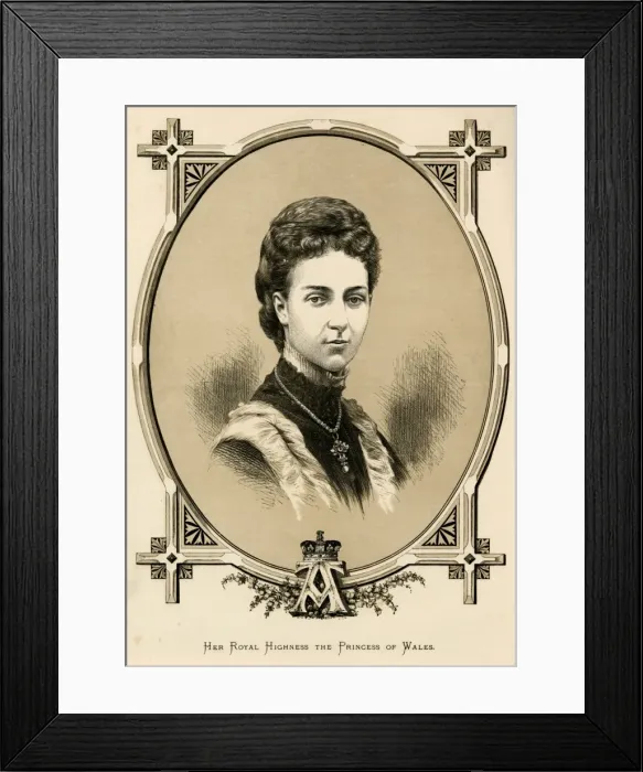 Framed Print : ALEXANDRA QUEEN TO EDWARD VII When Princess of Wales Date: 1844 - 1925 Framed Print : ALEXANDRA QUEEN TO EDWARD VII When Princess of Wales Date: 1844 - 1925