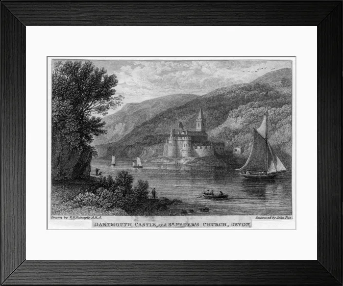 Framed Print : Castles / Dartmouth / 1820 Framed Print : Castles / Dartmouth / 1820