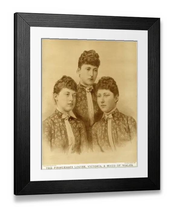 Framed Print : Princess Victoria with her two sisters Framed Print : Princess Victoria with her two sisters