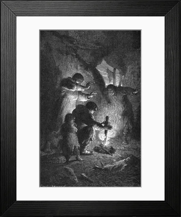 Framed Print : Discovery of Fire Framed Print : Discovery of Fire