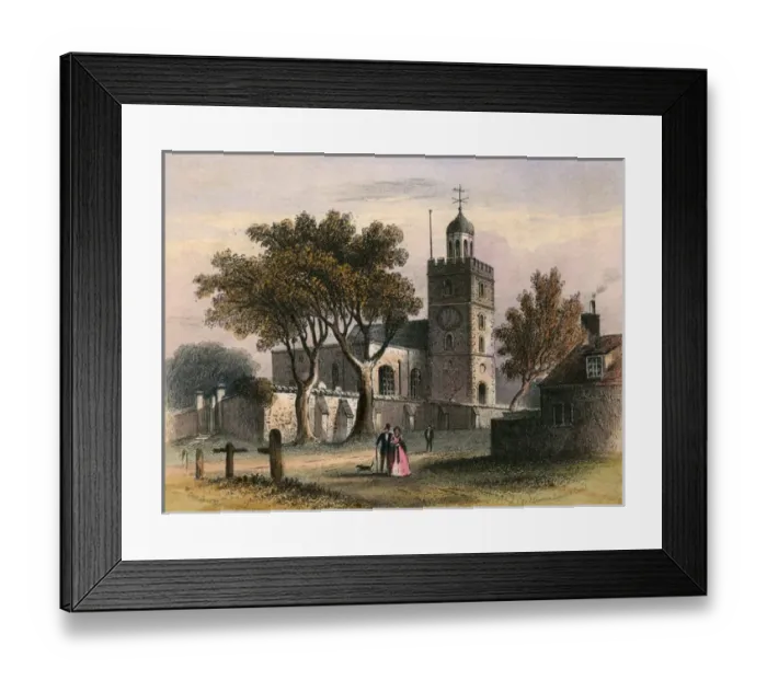 Framed Print : Churches / Deal / Circa 1830 Framed Print : Churches / Deal / Circa 1830