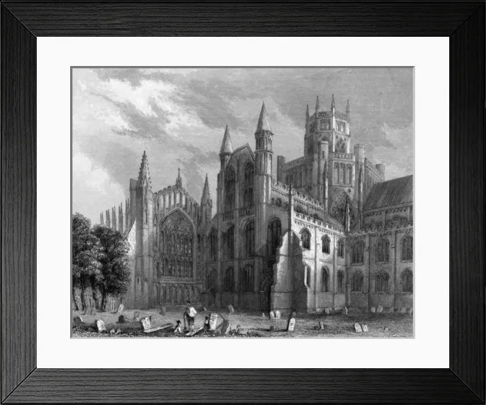 Framed Print : Building / Church / Ely / 1837 Framed Print : Building / Church / Ely / 1837