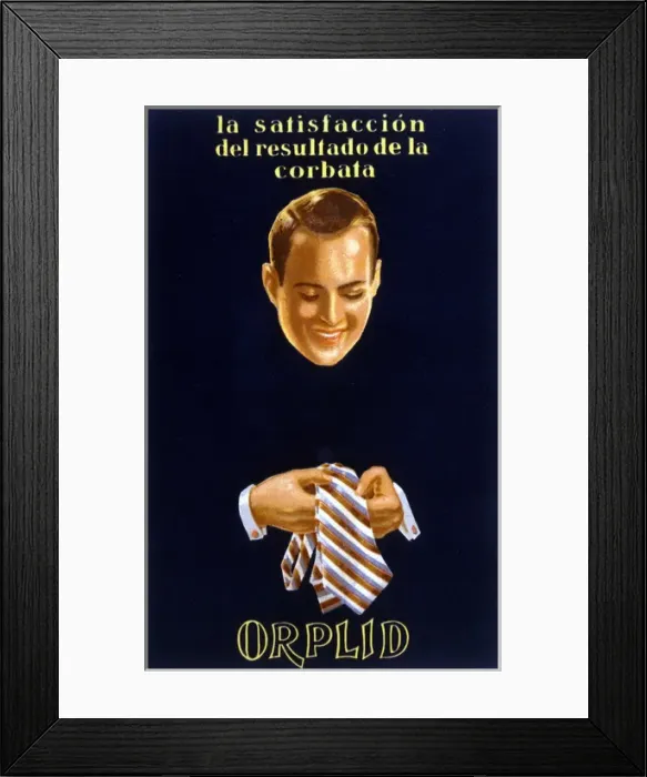 Framed Print : Spanish Necktie Advert Framed Print : Spanish Necktie Advert