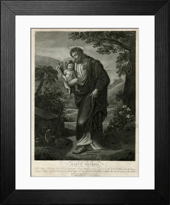 Framed Print : Saint Joseph & his Son Framed Print : Saint Joseph & his Son