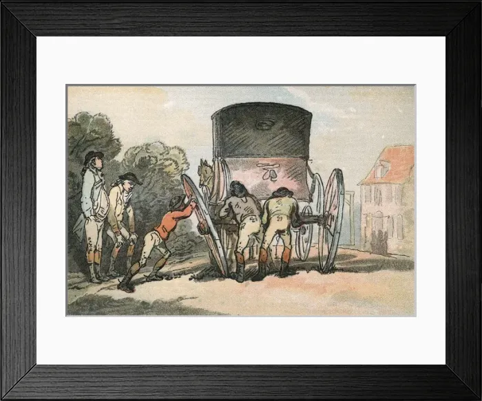 Framed Print : Carriage Loses Wheel Framed Print : Carriage Loses Wheel