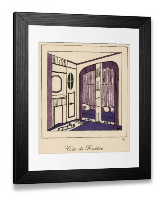 Framed Print : French Window Seat Framed Print : French Window Seat