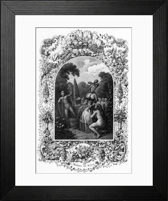 Framed Print : Jeanne Comtesse du Barry and two adolescent girls Framed Print : Jeanne Comtesse du Barry and two adolescent girls