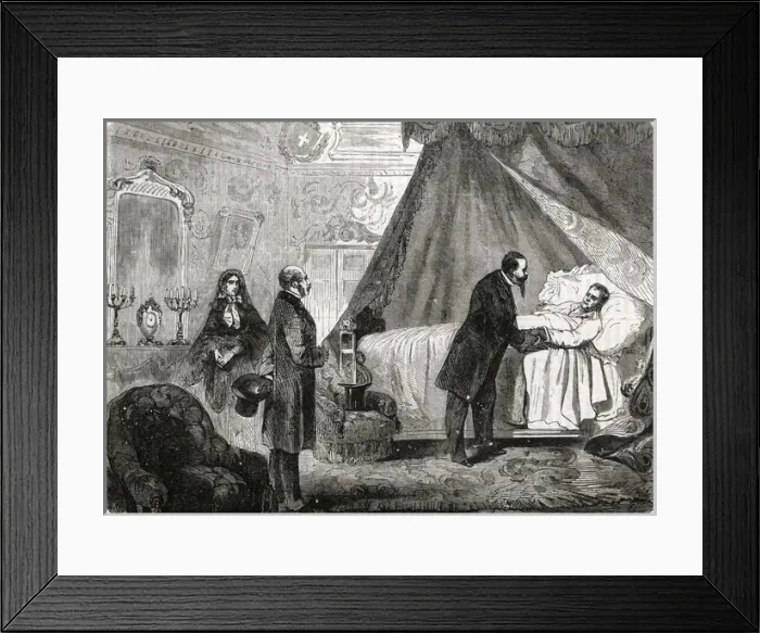 Framed Print : Cavour on Deathbed Framed Print : Cavour on Deathbed