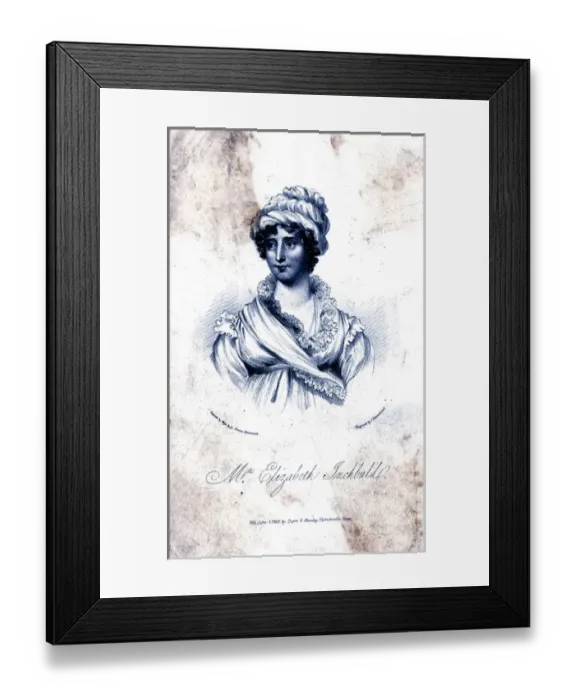 Framed Print : Elizabeth Inchbald / Wood Framed Print : Elizabeth Inchbald / Wood
