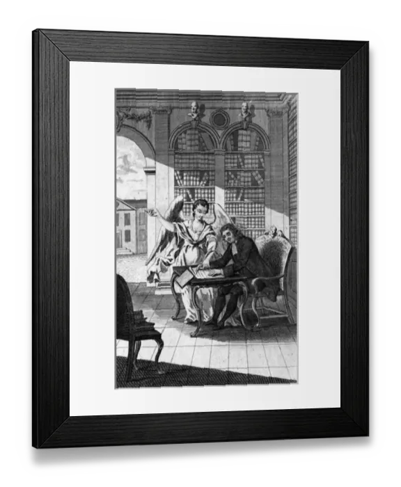Framed Print : John Bunyan / & Angel Framed Print : John Bunyan / & Angel
