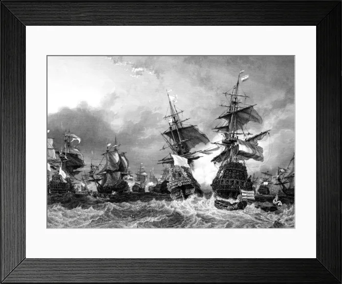 Framed Print : Naval Battle, Texel 1694 Framed Print : Naval Battle, Texel 1694