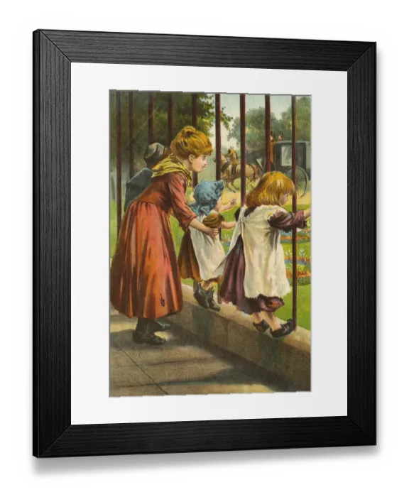 Framed Print : Street Arabs / Railings Framed Print : Street Arabs / Railings