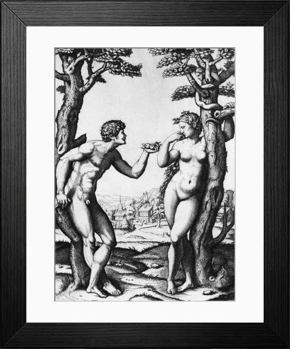 Framed Print : Adam & Eve Tempted Framed Print : Adam & Eve Tempted