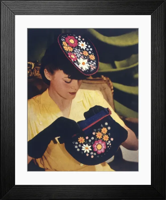 Framed Print : Floral Hat & Handbag Framed Print : Floral Hat & Handbag
