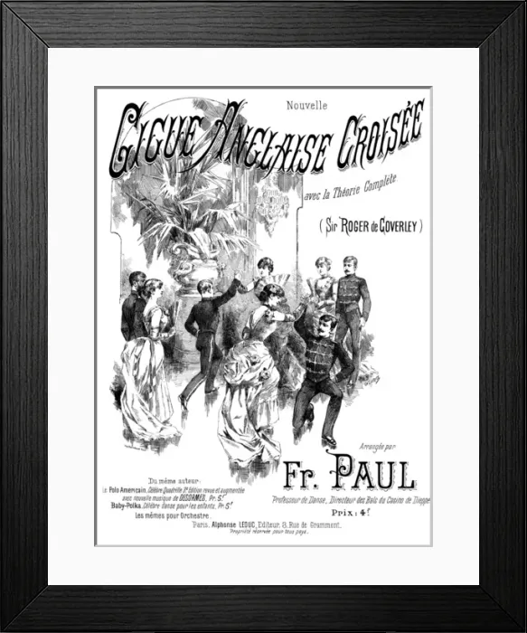 Framed Print : Gigue Anglaise Croisee Framed Print : Gigue Anglaise Croisee