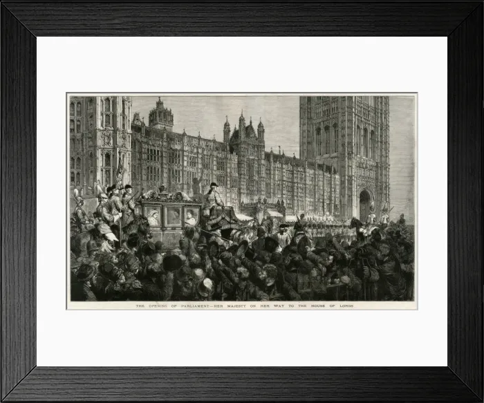 Framed Print : Queen Victoria opens Parliament 1880 Framed Print : Queen Victoria opens Parliament 1880