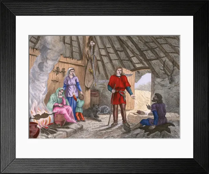 Framed Print : Gaulish home Interior Framed Print : Gaulish home Interior