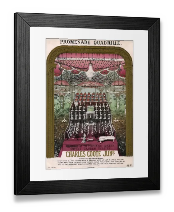 Framed Print : Promenade Concert 1870S Framed Print : Promenade Concert 1870S