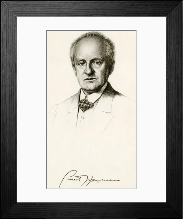 Framed Print : Gerhart Hauptmann Framed Print : Gerhart Hauptmann