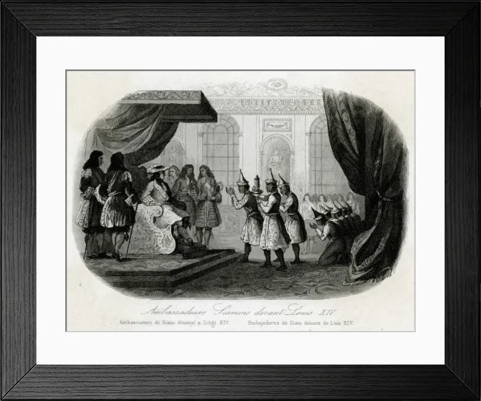 Framed Print : Louis Xiv / Siamese Visit Framed Print : Louis Xiv / Siamese Visit