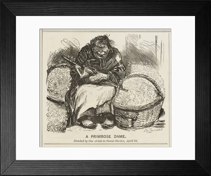 Framed Print : Pretty Flower Girl / 1886 Framed Print : Pretty Flower Girl / 1886