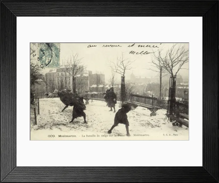 Framed Print : Montmartre / Snowballing Framed Print : Montmartre / Snowballing