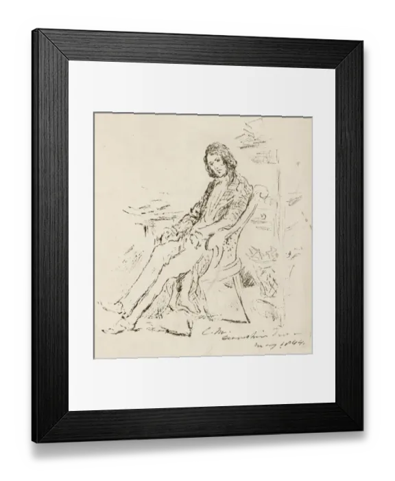 Framed Print : Dickens Maclise Sketch Framed Print : Dickens Maclise Sketch
