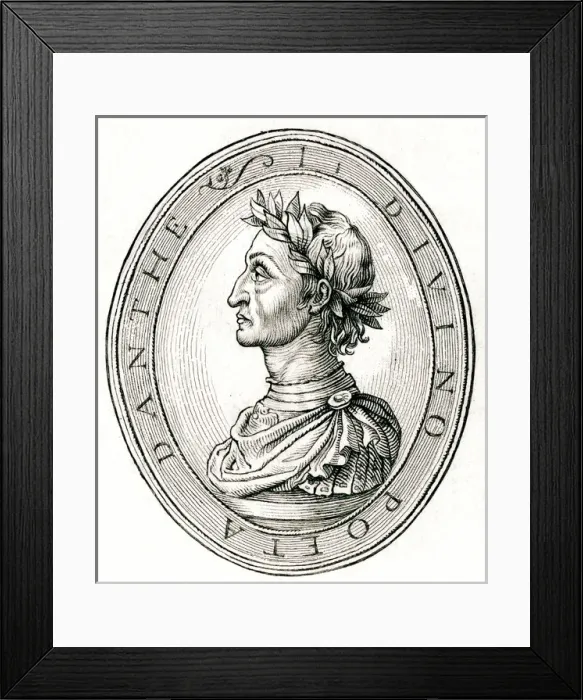 Framed Print : Dante / Profile Framed Print : Dante / Profile