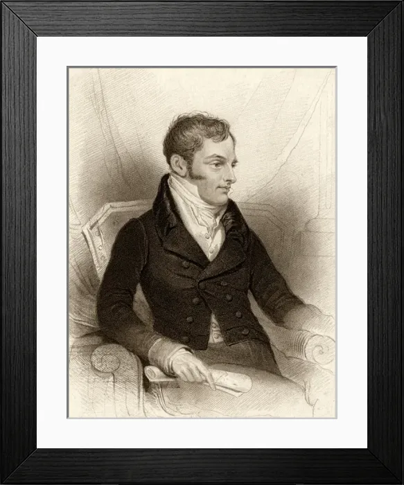 Framed Print : Lord John Russell  /  Sepia