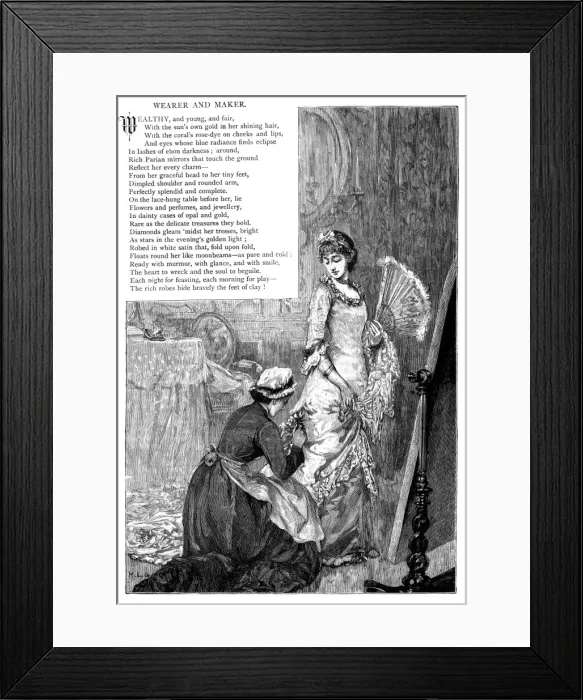 Framed Print : Wearer and Maker 1884 Framed Print : Wearer and Maker 1884