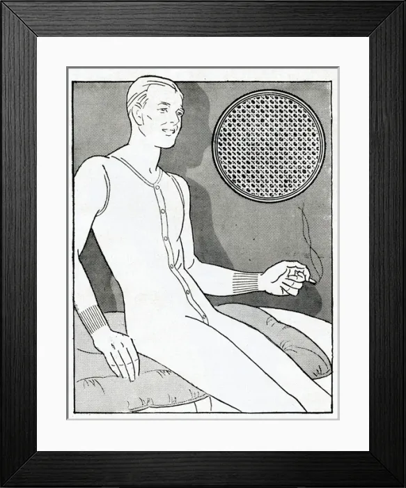 Framed Print : Advert for Aertex mens combinations 1929 Framed Print : Advert for Aertex mens combinations 1929