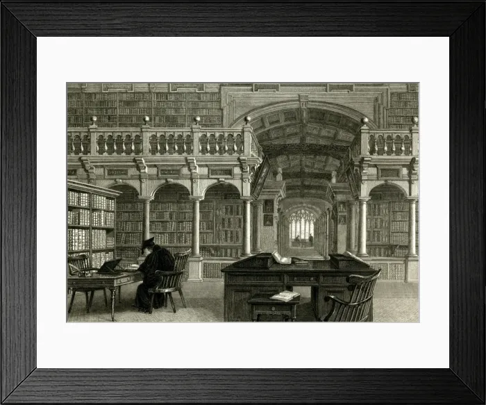Framed Print : Working in Bodleian Framed Print : Working in Bodleian