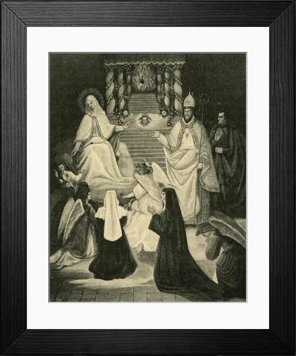 Framed Print : Vision of Sacred Heart Framed Print : Vision of Sacred Heart
