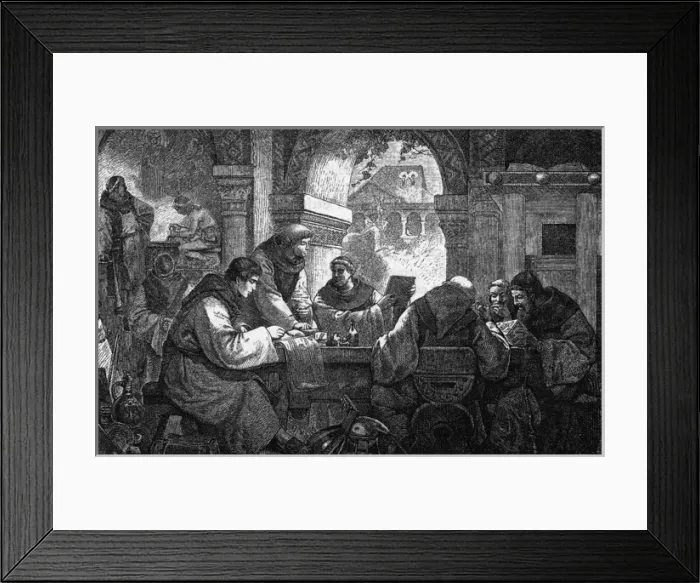 Framed Print : Scholarly Monks Framed Print : Scholarly Monks