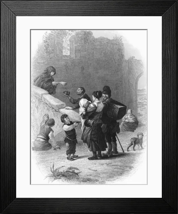 Framed Print : German Monastic Charity Framed Print : German Monastic Charity
