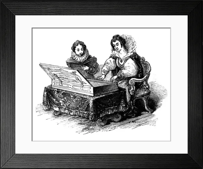 Framed Print : Lady Plays the Virginal Framed Print : Lady Plays the Virginal